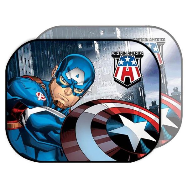 Disney solbeskytter Captain America - 2 stk. - 44x35 cm Indvendig tilbehør > Solbeskyttelse