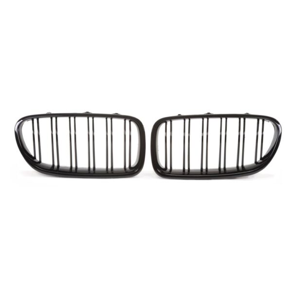 JOM Frontgrill med dobbelt ribbe i blank sort til BMW serie 5 F10/F11/F18 årgang 2010-2015 Styling > Frontgrill