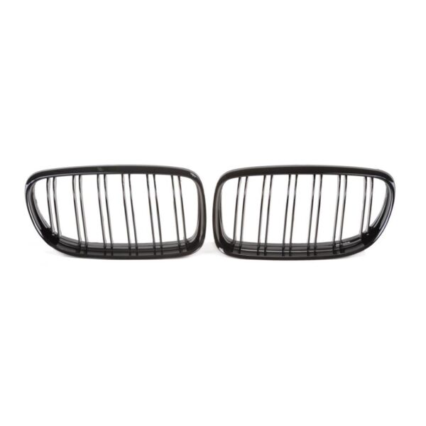 JOM Frontgrill med dobbelt ribbe i blank sort til BMW serie 3 E90 årgang 2008-2011 Styling > Frontgrill