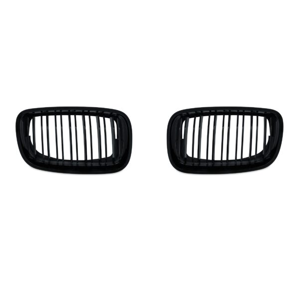 JOM Frontgrill med dobbelt ribbe i blank sort til BMW X5 E70 årgang 2007 -2013 Styling > Frontgrill