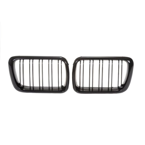 JOM Frontgrill med dobbelt ribbe i blank sort til BMW Serie 3 E36 årgang 1996-1999 Styling > Frontgrill