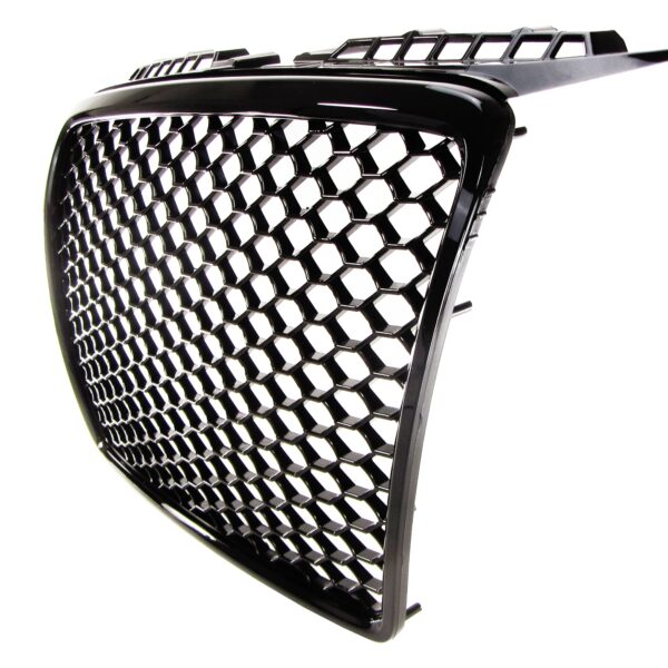 JOM Frontgrill honeycomb i blank sort til Audi A3 8P årgang 2005-2008 Styling > Frontgrill