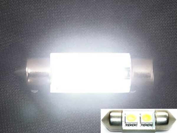 Pinolpære Flux 12V 30mm 2 x S - Xenon hvid - 1 stk. Udvendig tilbehør > Pærer