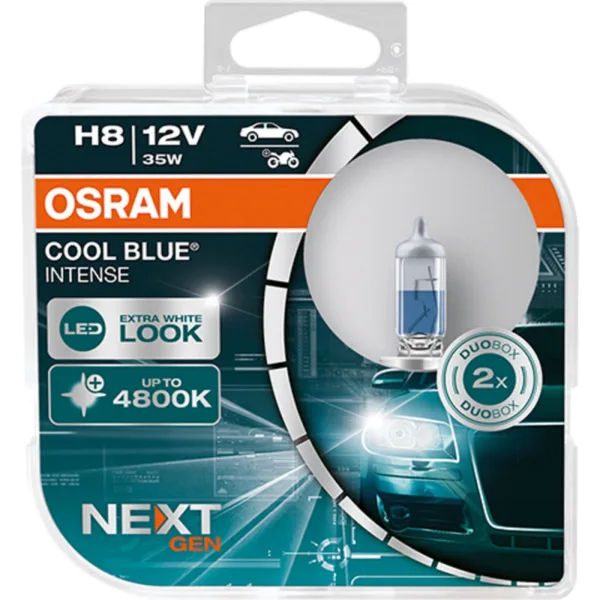 Osram H8 Cool Blue Intense NEXT GEN pærer sæt (2 stk) pak H8 Autopærer