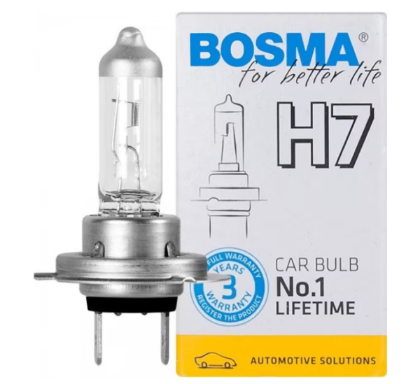 Bosma Pære 12V 55W H7 PX26d No. 1 LIFETIME - 1 stk. Udvendig tilbehør > Pærer