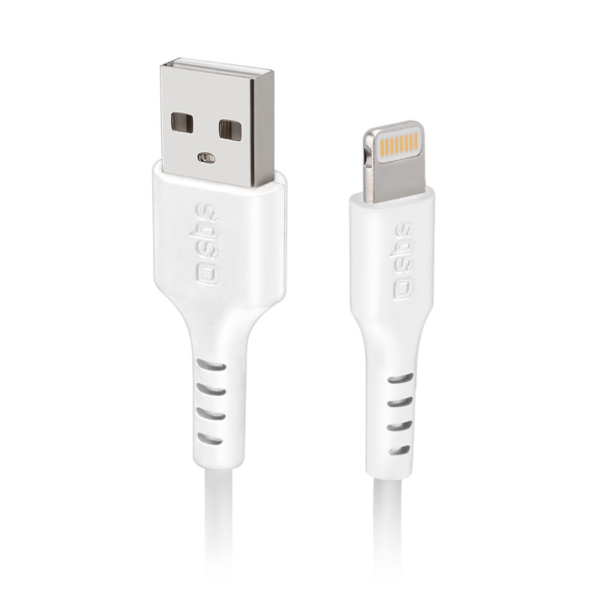 SBS Lightning kabel. 2m - Hvid Indvendig tilbehør > Mobil tilbehør