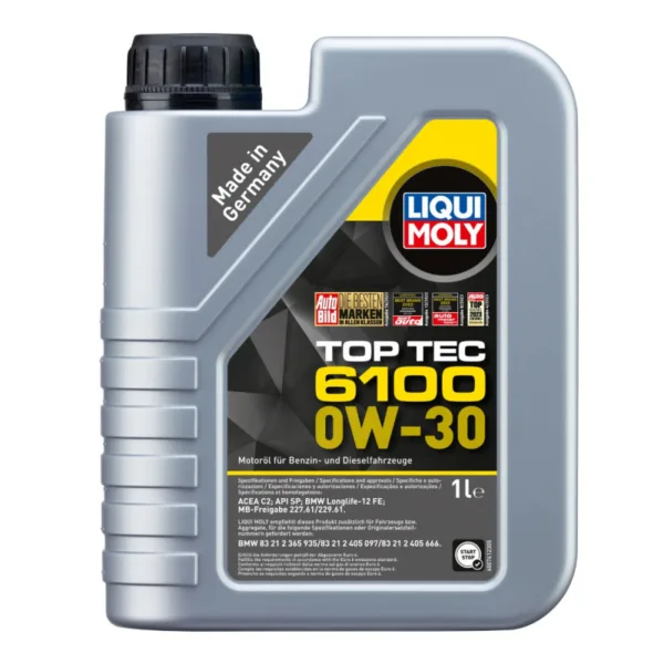 Top tec 6100 Liqui moly 0W30 Motorolie i 1 liter Top tec motorolie fra Liqui Moly